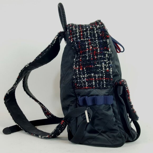 Chanel Multicolor Black Quilted Nylon Tweed Astronaut Essentials Backpack Bag - Picture 3 of 9